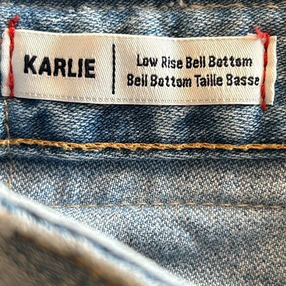 True Religion Karlie Cropped Low Rise Bell Bottom Jeans - Picture 3 of 6